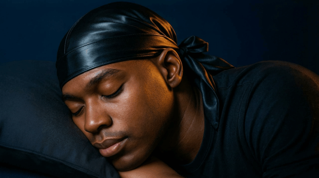 Man Wearing Durag Sleeping