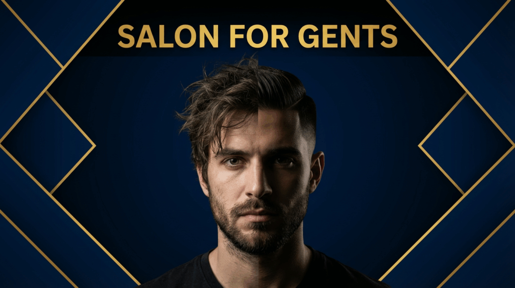 salon for gents before after haircut