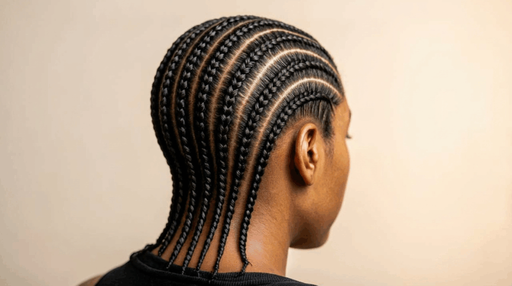 straight back cornrows